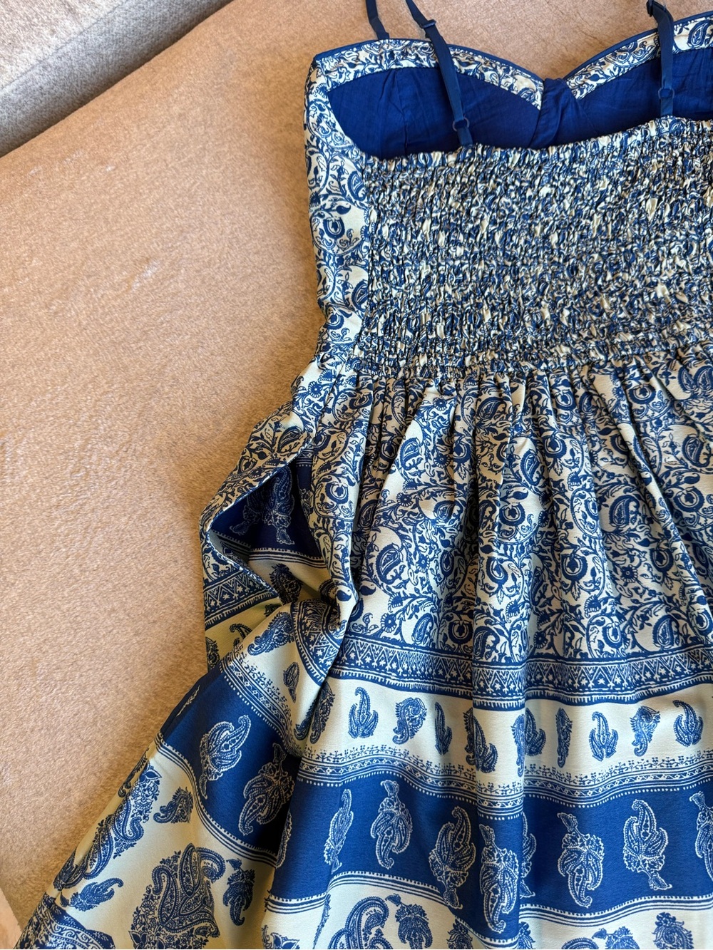 NWOT Band of Gypsies Blue Paisley Corset Sundress Size Small - Picture 4 of 6